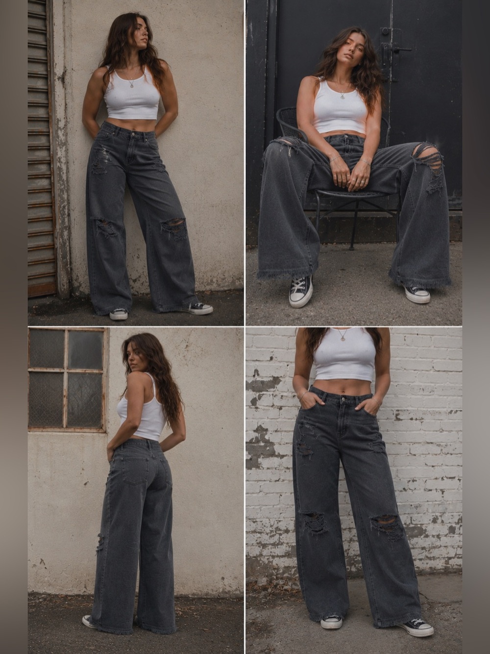 American Eagle Distressed Black Jeans Women’s Size 14 NWT Ripped Denim